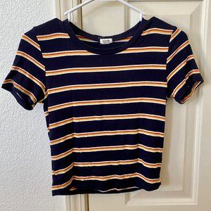 Garage Striped Slim-fit Crop Tee